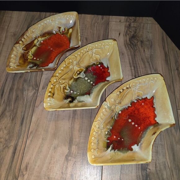 Marcia Of California Vintage Mid Century Soup Tureen MU-1 USA Plate Bowls &Ladle - Picture 8 of 13